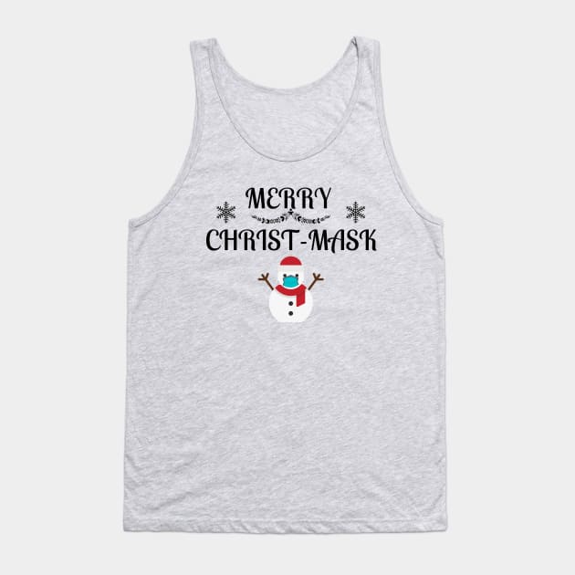 Merry Christmask Quarantine Tank Top by NickDsigns